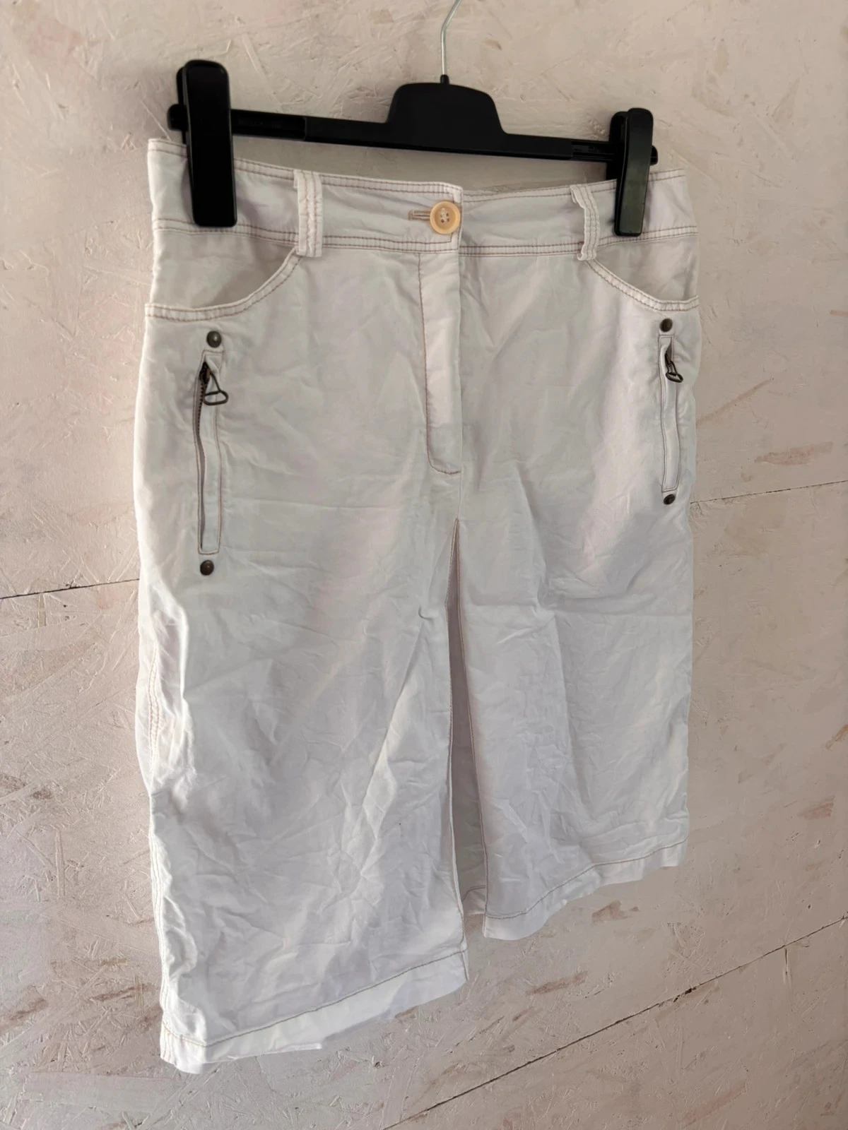 Falda recta blanca estilo safari Jodhpur (Galeries Lafayette) Talla 40 estimada – Muy buen estado – photo 2